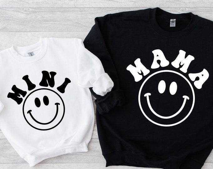 Matching Mama and Mini Sweatshirts, Mama Sweatshirt, Matching Mommy & Me Sweaters, Baby Shower, Mother Daughter Shirts, Best Gifts for Moms