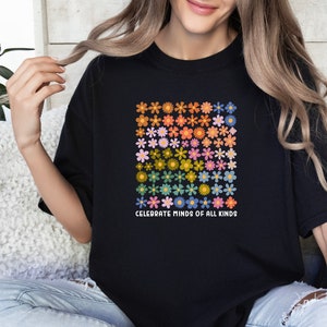 Celebrate Minds of All Kinds Shirts, ADHD Shirt, Autism Acceptance Gift for Special, Neurodiversity Shirt, Autism Awareness Shirt
