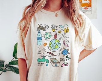 Earth Day Shirts, Save the Planet Shirt, Environmental T-Shirts, Happy Earth Day T-Shirts, Support The Planet Tee, Recycle Reuse