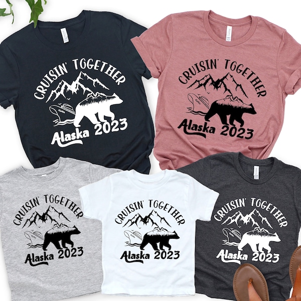 Cruisin' Together 2023 Family Matching Shirt, Alaska Travel Shirt, Holiday 2023 Shirt, Cruise Vacation Shirt, Alaska Shirt, Cruise Shirt