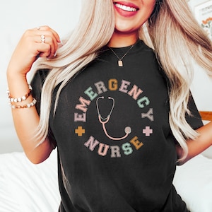 Emergency Nurse Shirt for ER Nurse, Grad Gift Nursing T-Shirts ,Tshirt Registered Emergency Nurse, Emergency Nurse Tee, Gift for ED RN