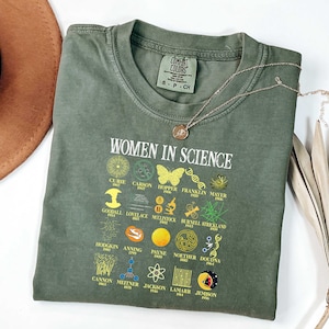 Comfort Colors® Retro Comfort Woman In Science Shirt, Science Shirt, Preppy Aesthetic Shirt, Scientist Sweatshirts, Girl Scientist Shirt