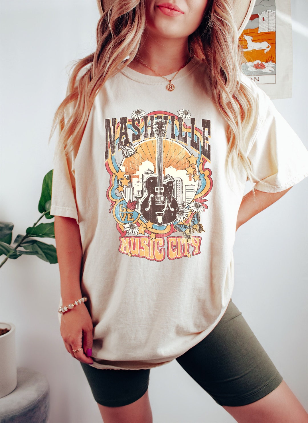 Nashville Tee, Nashville Tshirt, Music City, Retro Nashville Music