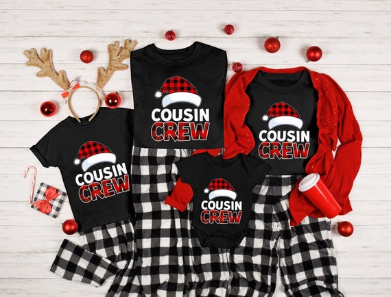 Cousin Crew Santa Hat Matching Family Christmas Gift Pajama T-Shirt Cousin Crew Santa Hat Matching Family Christmas Gift Pajama T-Shirt