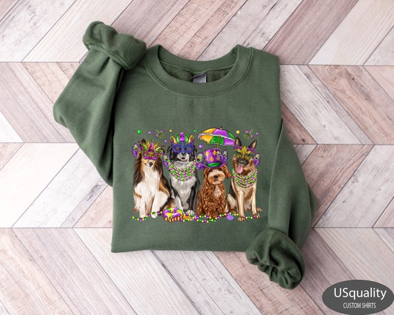 Mardi Gras Dogs Shirt Dog Lover Sweatshirt Dog Owner Gift Mardi Gras Gaudy Shirt Mardi Gras Mask Tee Mardi Gras Carnival Outfit Etsy Canada