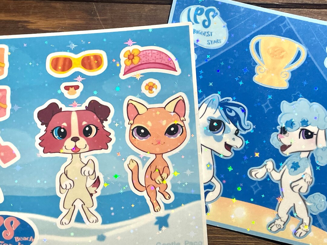 LPS littlest Pet Shop Sticker Sheets - Etsy