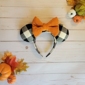 Fall/Autumn Inspired Plaid Minnie/Mickey Ears