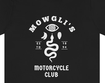 Mowgli Motorcycle Club Tee / Disney Inspired Shirt / Jungle Book TShirt / Kaa Tee / MC Club Shirt / Theme Park Tee / Jungle Cruise Tshirt