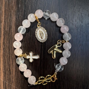 Pink Virgin Mary Bracelet