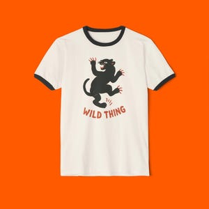 Camiseta vintage con diseño de pantera salvaje - Camiseta gráfica retro