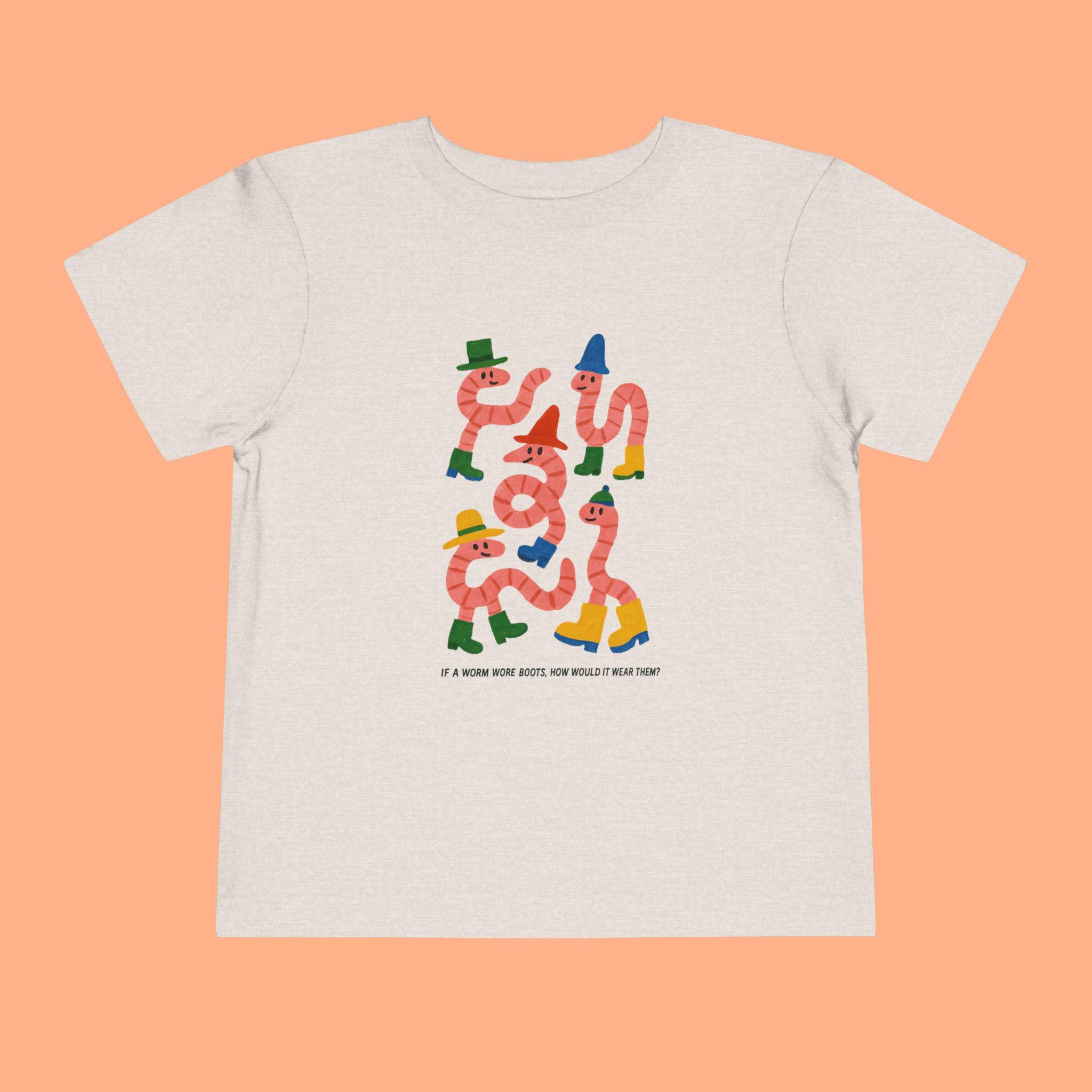 いの Boot-clad Worms Toddler Tee, Retro Kids Graphic Shirt - Etsy