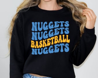 Nuggets Basketball Sweatshirt, Retro Unisex Sweater, Unisex Gameday Tailgating Shirt, Denver Basketball
