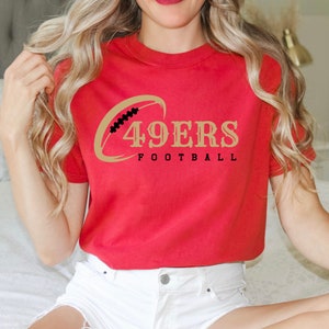 Comfort Colors 49ers Football shirt, Go Niners Shirt, Funny Football Shirt, Football Season, Football Mom, Football Dad