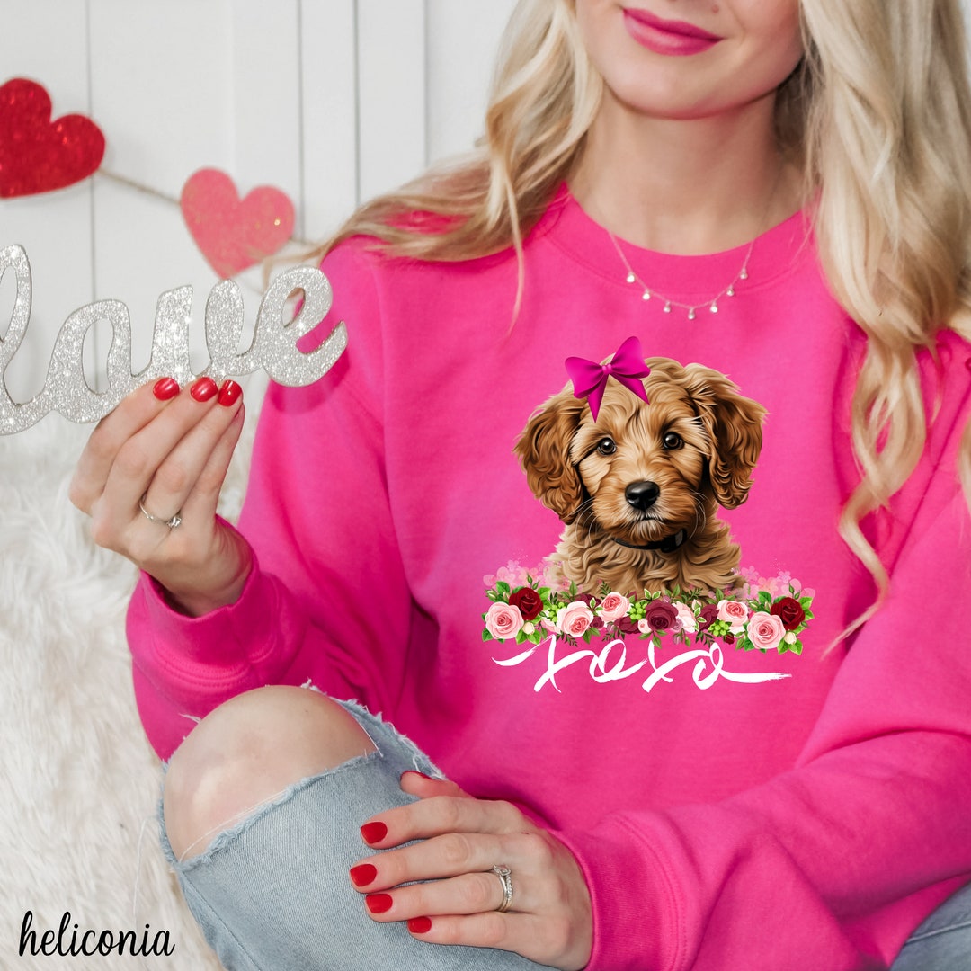 Doodle Valentines Sweatshirt, Golden Labradoodle Sweatshirt, Doodle Mom