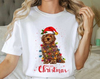 Comfort Colors Christmas Golden Doodle Shirt, Dog Lover Gift
