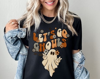 Retro Ghost Shirt, Spooky Season Halloween Tee, Fall Shirt