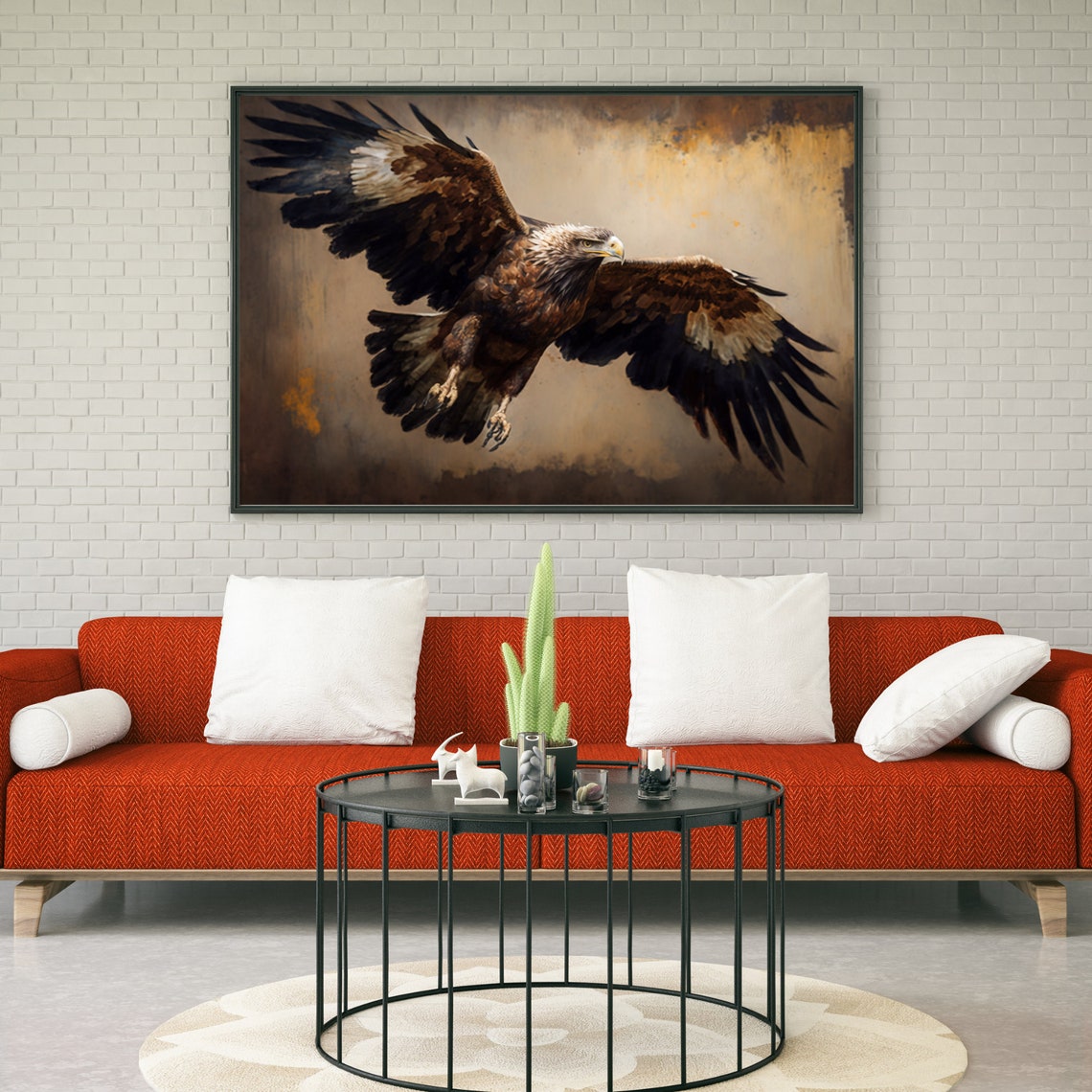 Eagle Oil Painting Vintage Print, Vintage Art, Printable Art, Rustic ...