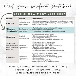 reMarkable Paper Pro Notebook PDF | 30 Section Hyperlinked Index | Clickable Navigation Digital Planner | Instant Download image 8