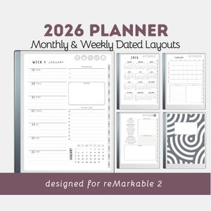 Price Reduced! reMarkable 2 Digital Planner 2026 | Hyperlinked Weekly Lined Layout To-Do Notes | PDF