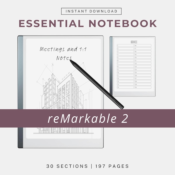 rM2 Essential Notebook | Hyperlinked | Simple | 197 pages