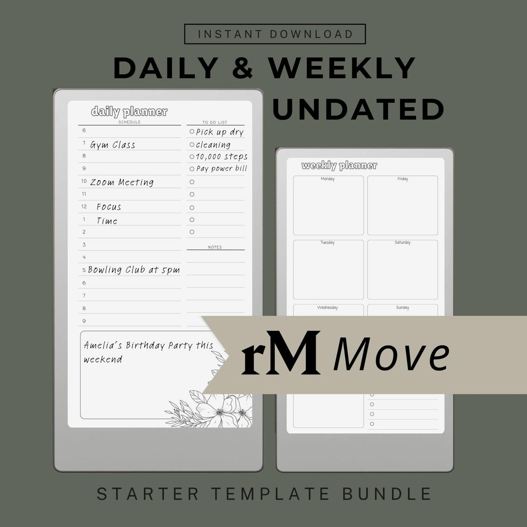 Remarkable PPM Daily & Weekly Planner Templates | Multiple Layouts ...
