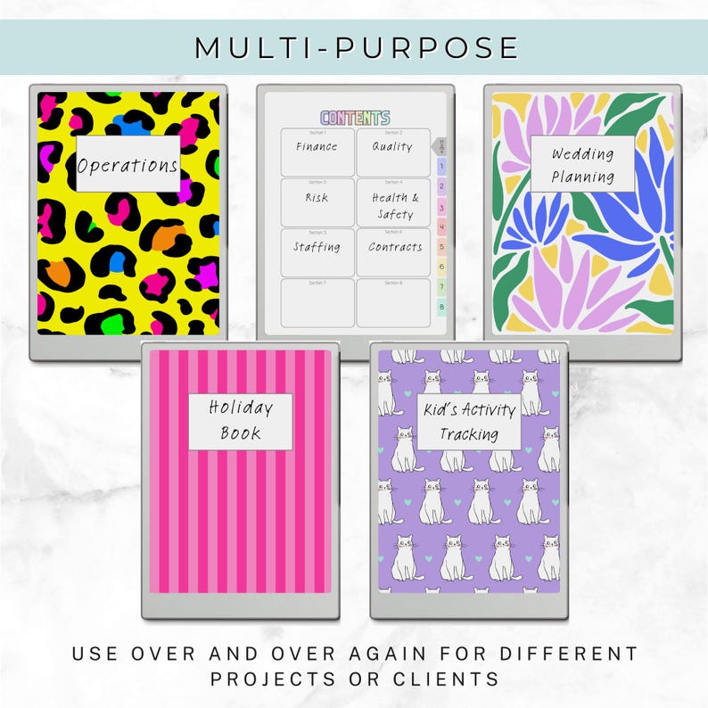 8 section hyperlinked notebook for reMarkable Paper Pro image 5