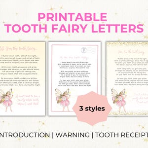 Tooth Fairy Letter Bundle | Printable Lost Tooth Certificate Receipt | Kids PDF Download