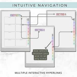 8 section hyperlinked notebook for reMarkable Paper Pro image 4