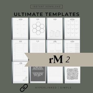 reMarkable 2 Planer Template Bundle - Tägliche Wochenplanung für Kreativität und Organisation