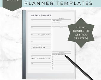 Professional Planner Templates for reMarkable 2 | Daily Weekly Layouts | Digital Organization | PDF Download