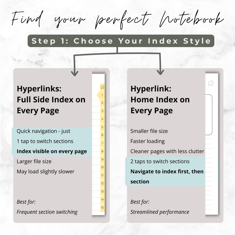 reMarkable Paper Pro Notebook PDF | 30 Section Hyperlinked Index | Clickable Navigation Digital Planner | Instant Download image 7