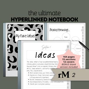 reMarkable 2 ULTIMATE Notebook | 15 Section Hyperlinked Versatile ANYTHING Book | PDF