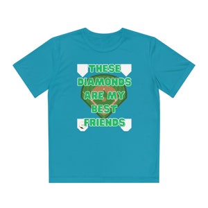 These Diamonds Are My Best Friends Baseball Shirt, Kids, Boys, Girls, Sportswear, Sports, Baseball, Funny, Baseball Fans, Sports Fans