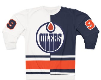 Sweter hokejowy Wayne'a Gretzky'ego Edmonton - retro bluza sportowa, prezent dla fanów hokeja, odzież sportowa, drużyna hokejowa