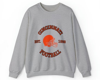 Sudadera unisex de cuello redondo de fútbol de Cincinnati