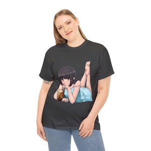 Anime Girl With Milk Tea Boba Shirt, Cute, Mens, Womens, Anime Shirt, Boba Shirt, Milk Tea Shirt, Gift