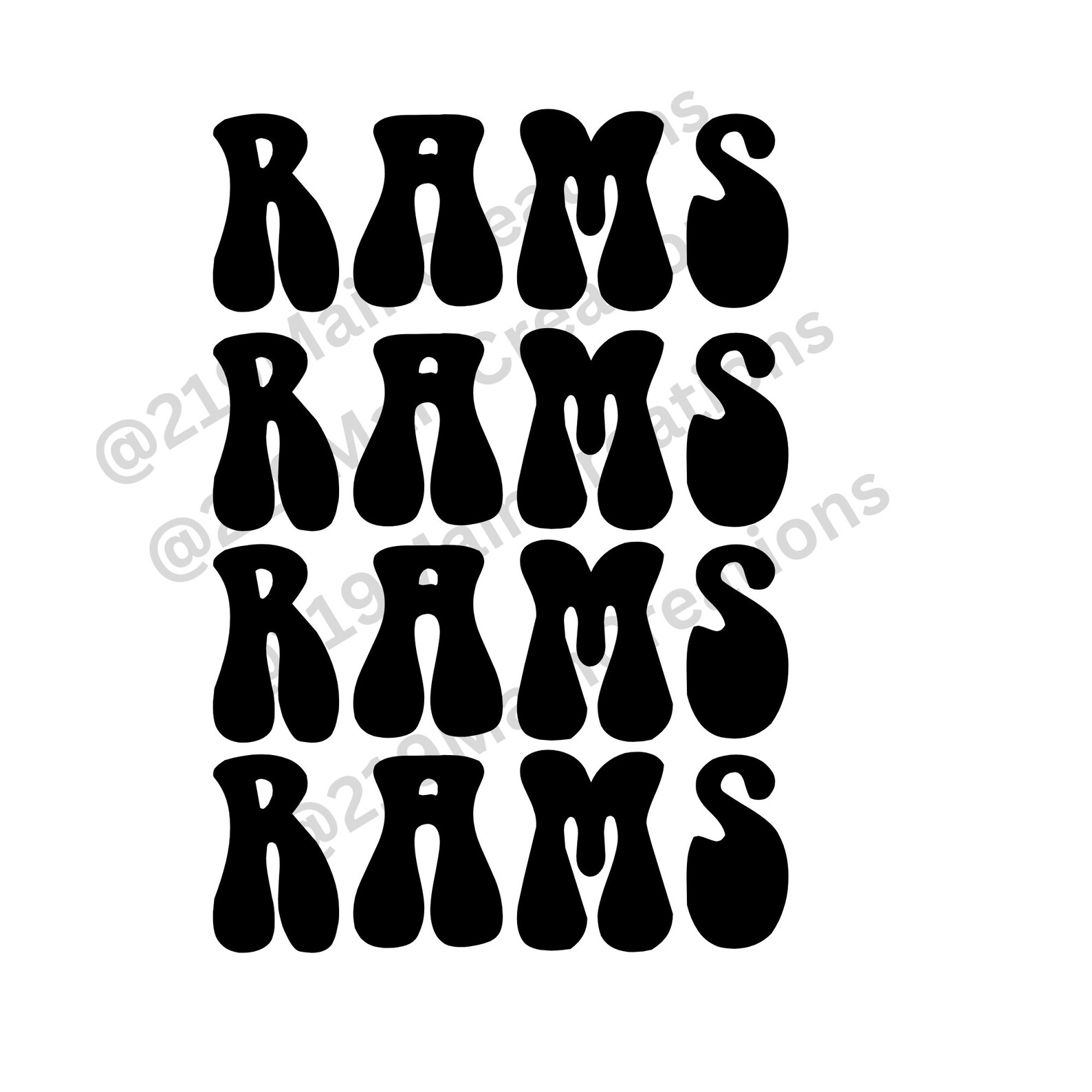 Rams Png, Rams Groovy Font Png Etsy