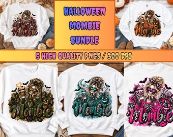 Mombie Halloween PNG bundle