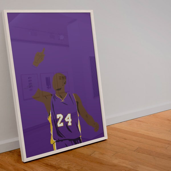 Kobe Bryant Digital Download - Kobe Bryant Poster - Black Mamba Art -Lakers Art - Los Angeles Lakers Poster - NBA Art - Kobe drawing bryant