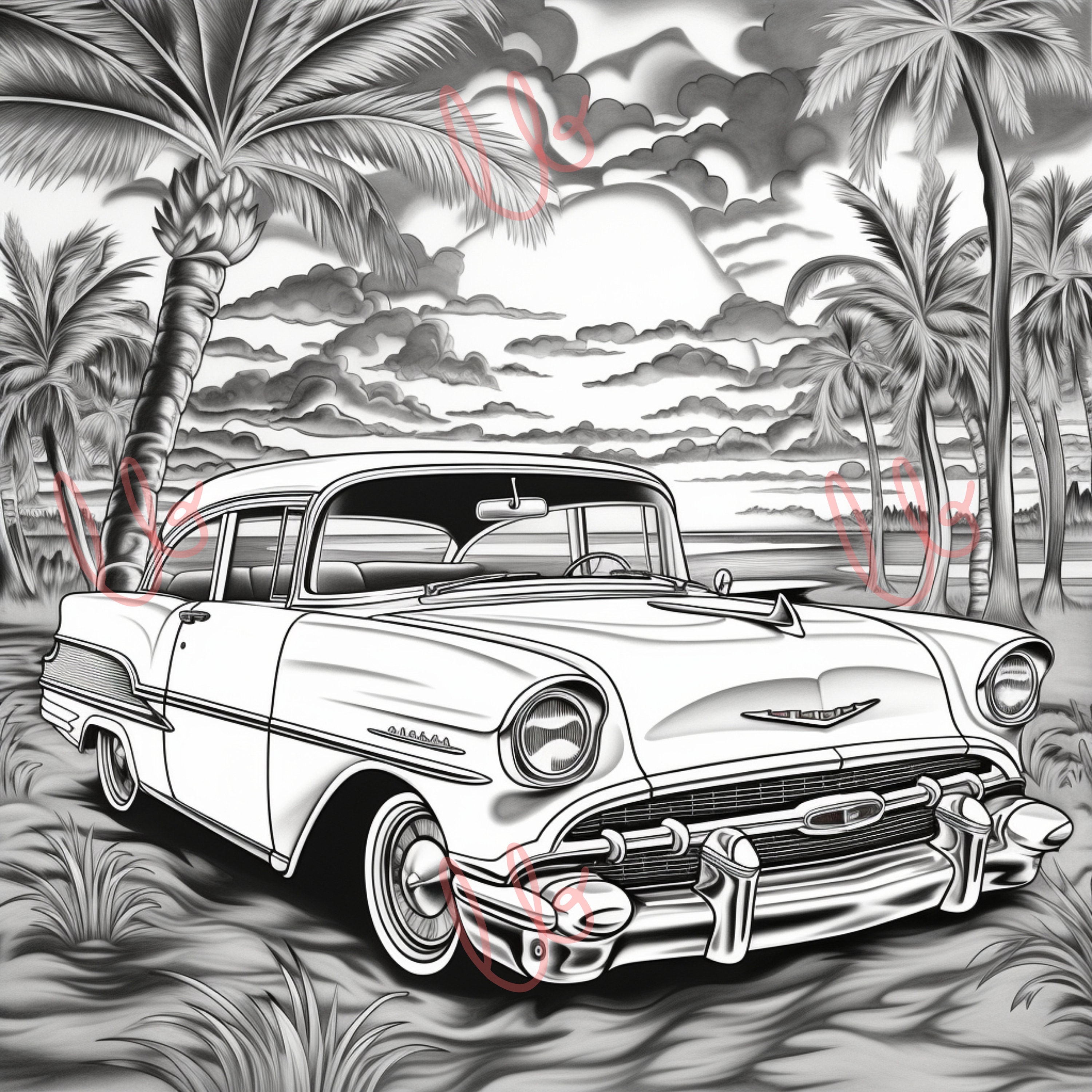 5 Classic Car Coloring Pages Download - Il Fullxfull.4928421702 Jv9p