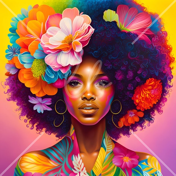 4 Beautiful African American Women Digital Image Files