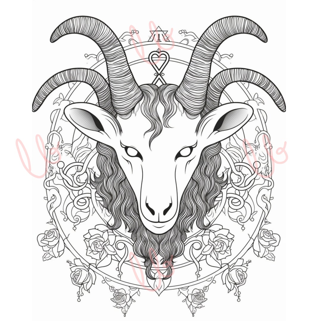 5 Baphomet Coloring Pages - Etsy