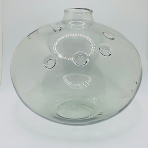 Vintage Holmegaard Denmark Meteor Vase Hull blown glass vase by Michael Bang Danish modern