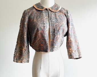 Vintage Lace Bolero: 1950s Cropped Jacket, Peter Pan Collar