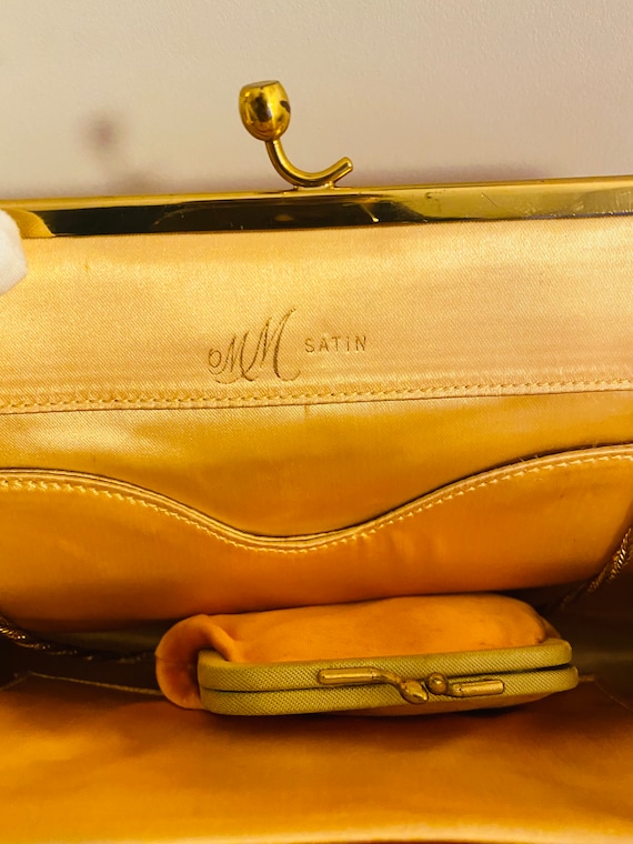 MM Satin Morris Moskowitz Satin handbag clutch pu… - image 4