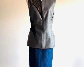Vintage S/S 1998 Gianni Versace Couture blouse sheer