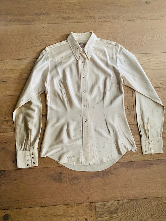 Rare vintage H Bar C Ranchwear satin blouse