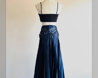 Vintage Chloé by Karl Lagerfeld skirt beaded silk taffeta