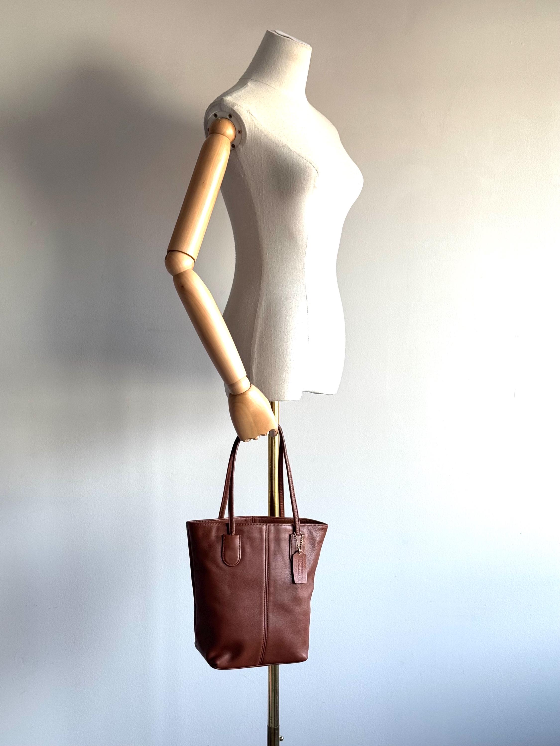 Vintage Coach Lunch Tote 4068 Bag in Brown Leather 90s - Etsy
