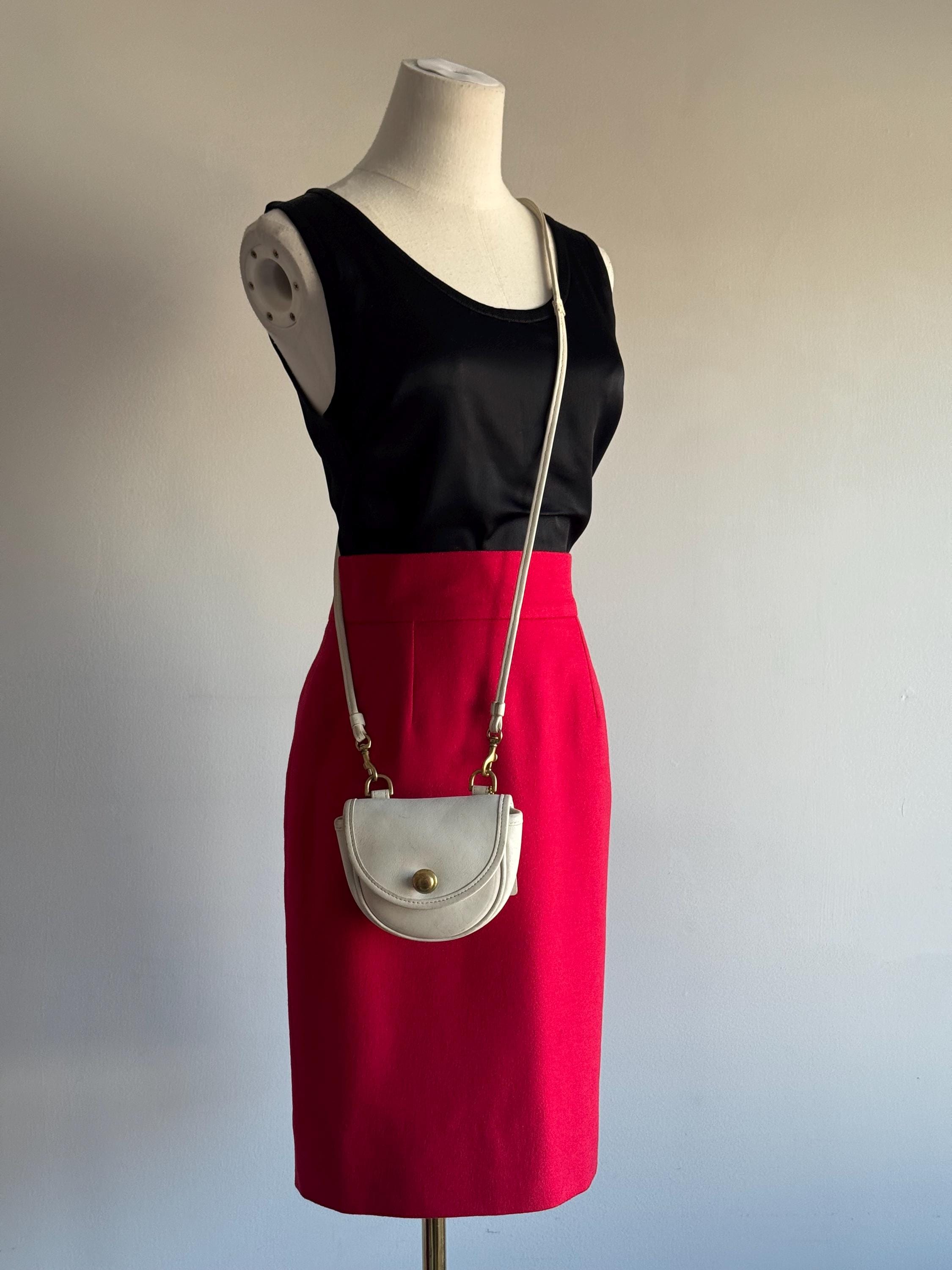 Vintage Coach Leather Mini Convertible Belt Bag Crossbody Purse in 